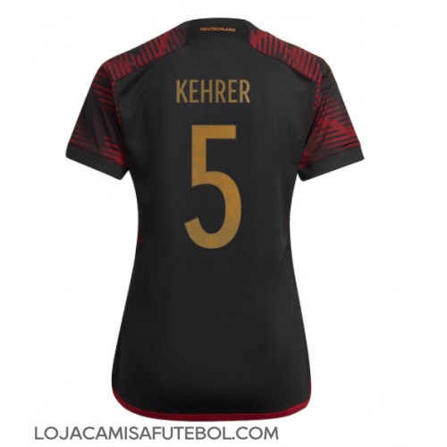 Camisa de Futebol Alemanha Thilo Kehrer #5 Equipamento Secundário Mulheres Mundo 2022 Manga Curta